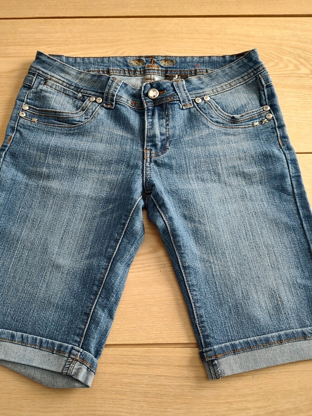 Short Jeans Girls Jz Premium Color Blue Size 9 Pockets Good Condition